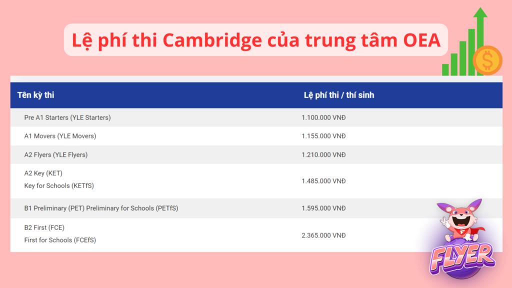Đăng ký thi Flyers ở đâu? Thủ tục và lệ phí thi mới nhất 10 Các trường học và tổ chức giáo dục đăng ký thi flyers ở đâu? thủ tục lệ phí mới nhất