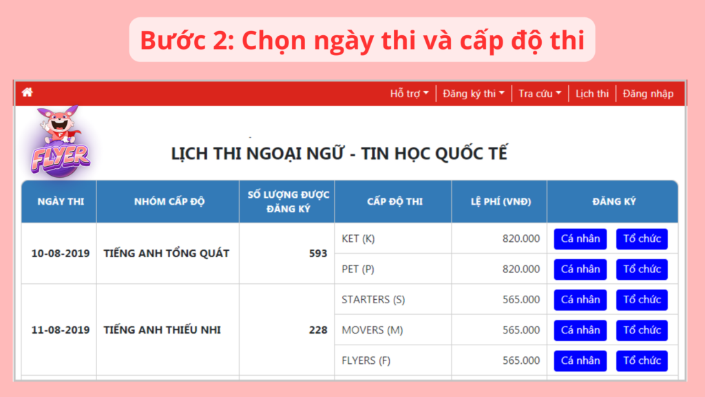 Đăng ký thi Flyers ở đâu? Thủ tục và lệ phí thi mới nhất 11 dang ky thi flyers o dau thu tuc va le phi thi moi nhat 2AkROCn
