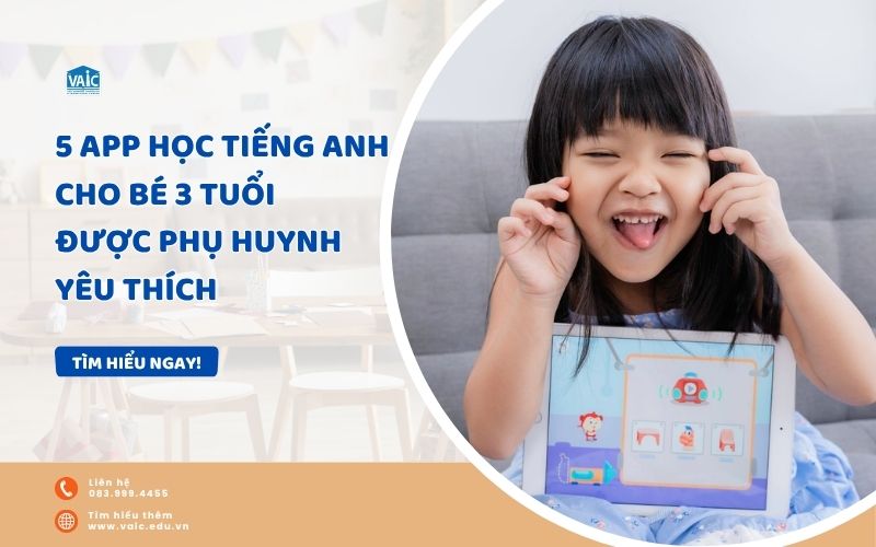 app học tiếng Anh cho bé 3 tuổi