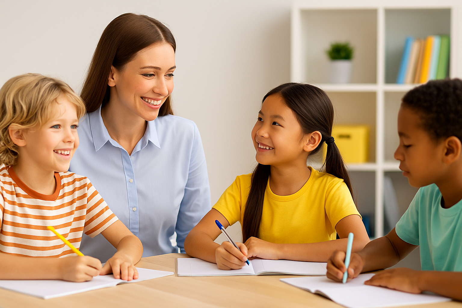 Classroom Interaction with Smiling Students