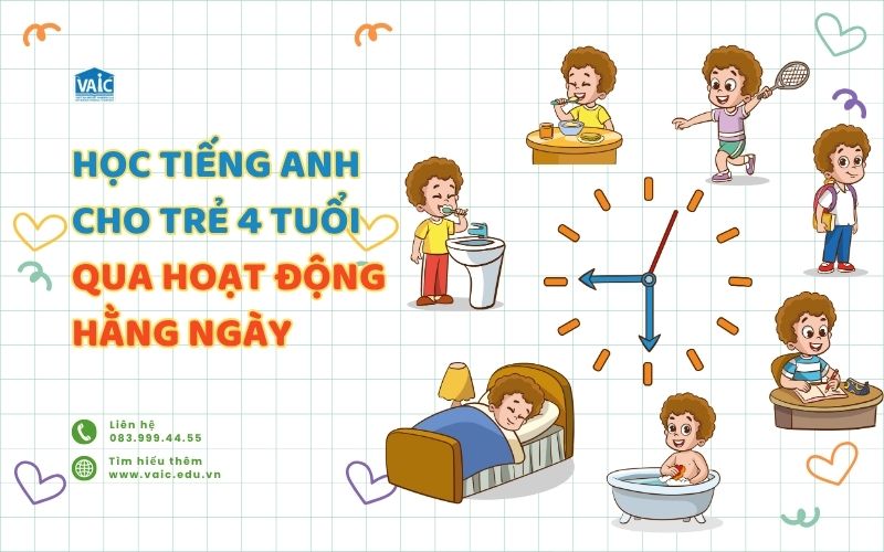 học tiếng Anh cho trẻ 4 tuổi qua hoạt động hàng ngày