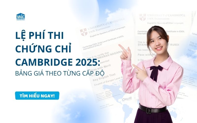 lệ phí thi chứng chỉ Cambridge