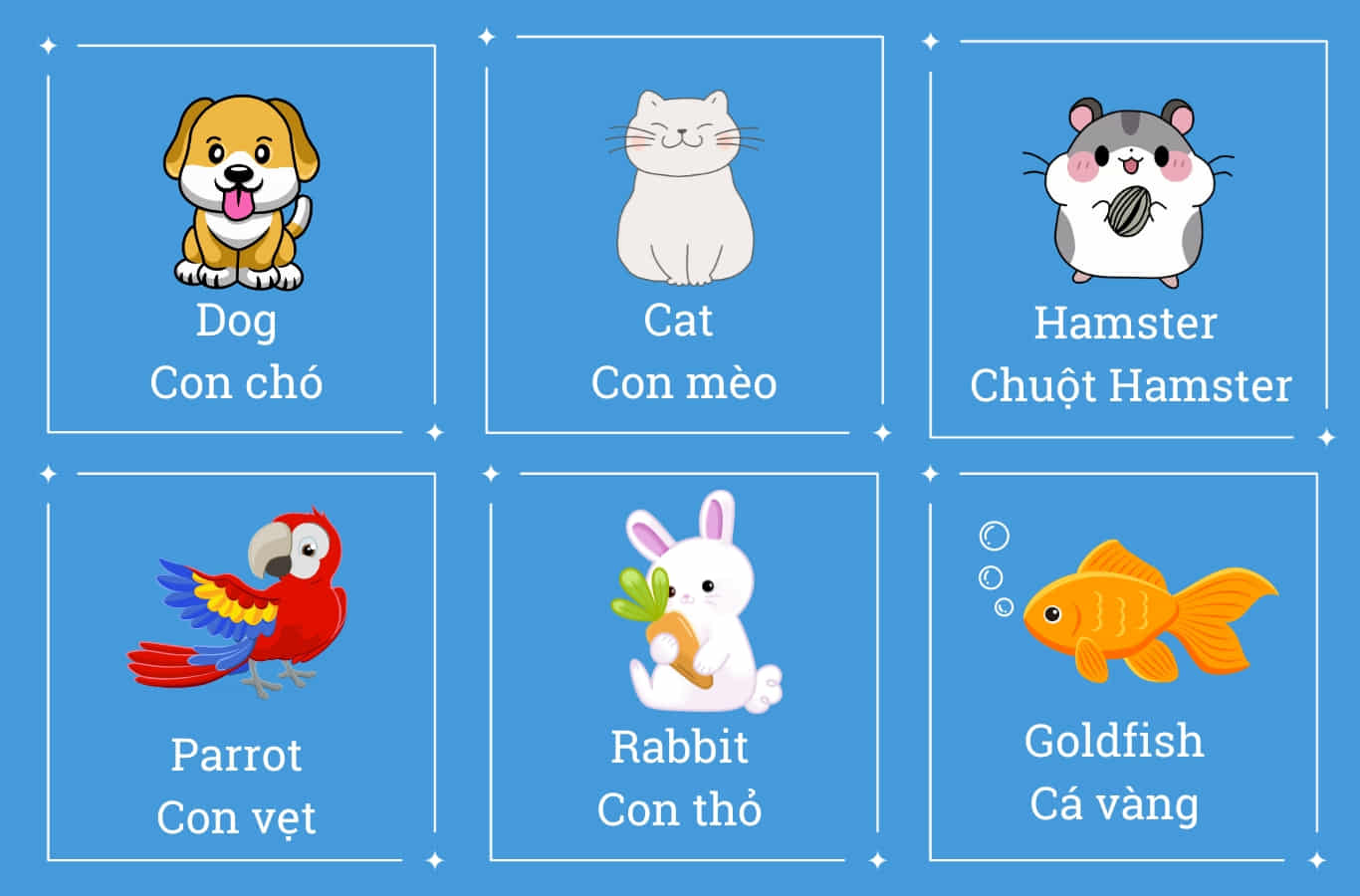 Con vật sống trên cạn từ vựng tiếng anh cơ bản cho bé 3 tuổi: chủ đề