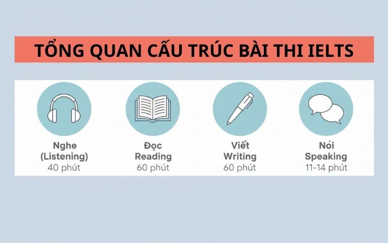 Tổng quan cấu trúc bài thi IELTS Tổng quan cấu trúc bài thi IELTS